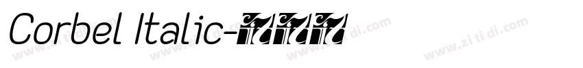 Corbel Italic字体转换